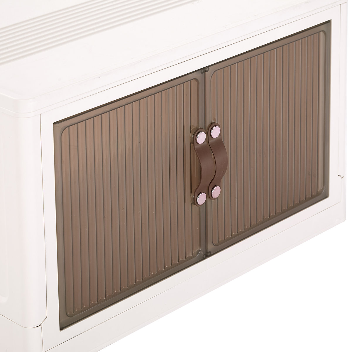 4 Tier Stackable Foldable Storage Bins with Lid and Wheels (Set of 4)